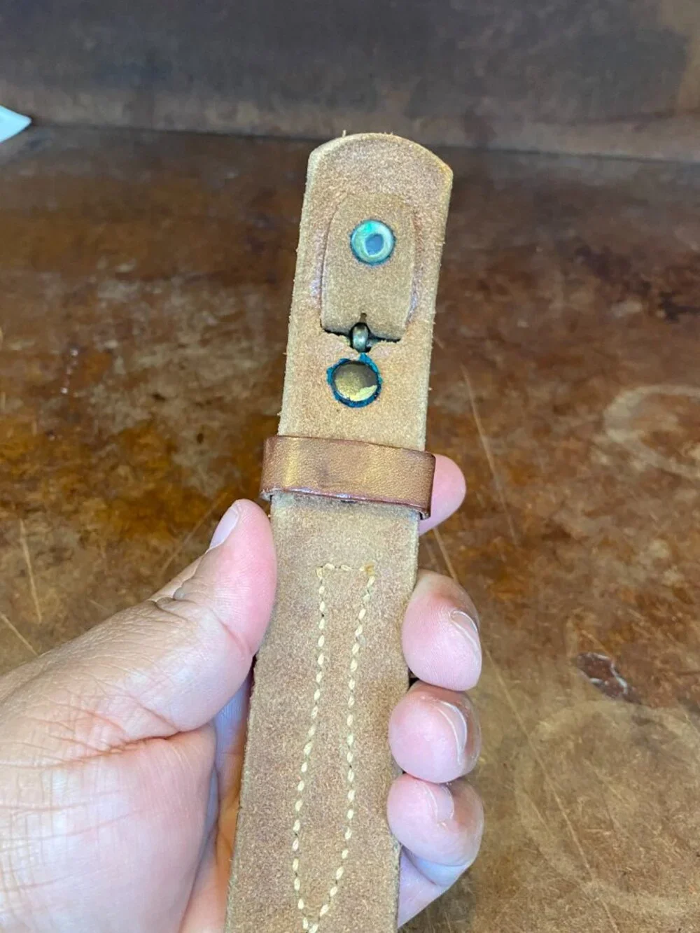 Vintage TEX TAN Belt Men’s Tooled Texas Ranger Size 32 Leather Mexico Brown